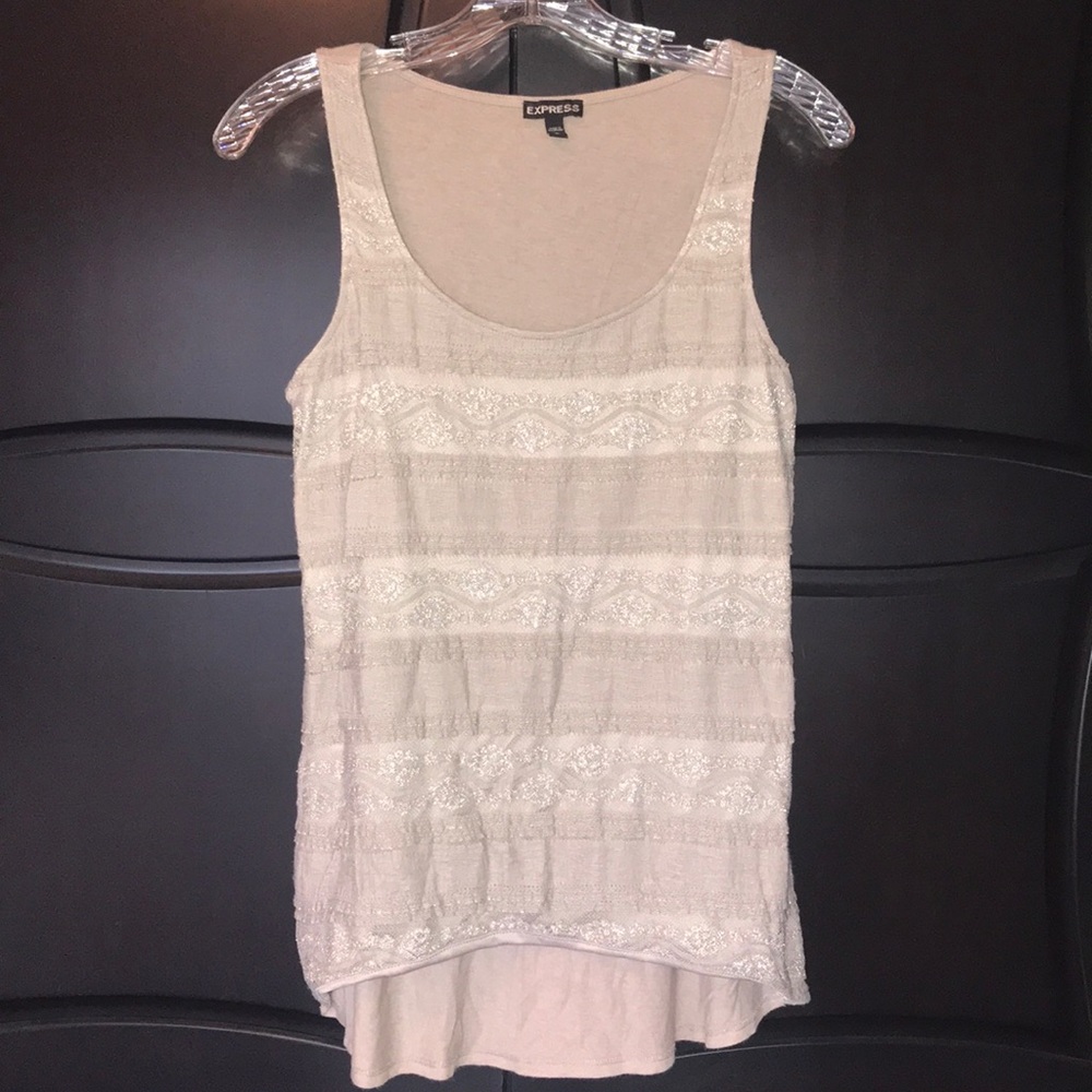 EXPRESS lace embellished tank top. Size Med.